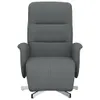 A gray fabric recliner chair with a metal base, shown from the front. Produktbild-Vorschau