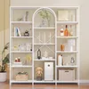 Merax Bücherregal Vitrine 180 cm, Modernes Standregal mit Produktbild-Vorschau 2