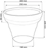 A diagram of a terracotta pot with dimensions indicated. Anteprima dell’immagine prodotto