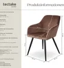 tectake® Esszimmerstuhl Marilyn gepolstert, in Samtoptik 58 Produktbild-Vorschau 6