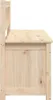 A side view of a wooden storage bench. Podgląd zdjęcia produktu
