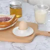 Eierbecher Weiß 6 Teiligs, Weiss Porzellan Eierständer mit Produktbild-Vorschau 5