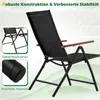 KOMFOTTEU 2er Set Gartenstühle klappbar, hochlehner Produktbild-Vorschau 3