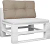 vidaXL Palettenkissen Taupe 80x40x12 cm Stoff Produktbild-Vorschau 3