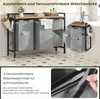 EUGAD Wäschekorb 3 Fächer, jedes 40 L, Wäschesammler Produktbild-Vorschau 5