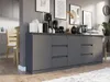 Kommode - Anthrazit - 200 x 33 x 76 cm - Modern R-200-S6 Produktbild-Vorschau 2