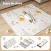 Parc pour bébé, 150 x 150 x 68 cm, avec tapis en tissu Voir les images du produit 4