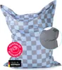 LUMALAND Sitzsack In-& Outdoor Karo 380l grau/blau Voir les images du produit 2