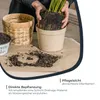 HMF 37280-19CM Nachhaltiger Blumentopf rund geflochten aus nachwachsenden Rohstoffen 19 cm Durchmesser Produktbild-Vorschau