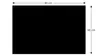 A black rectangular board with dimensions indicated. Anteprima dell’immagine prodotto