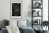 MuchoWow® Gerahmtes Poster Schwarz und Gold - Stadtplan - Produktbild-Vorschau 2
