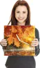 Wanduhr aus Glas mit Motiv Herbstblätter- 30 x 30 cm - Produktbild-Vorschau 4