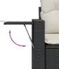 Design 6-tlg. Garten-Sofagarnitur mit Kissen Schwarz Poly Produktbild-Vorschau 8