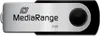 MediaRange USB-Stick 4GB Flash disk silber swivel swing Náhled obrázku produktu 4