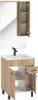 A bathroom vanity with a sink, faucet, and a medicine cabinet above it. Náhled obrázku produktu