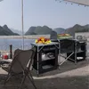 Kempingová kuchyňa Hliníkový kempingový stôl, skladacia Náhľad obrázku produktu 5