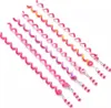6 Haar Spiralen Flechten Braider Bunt mit Strass Pink Produktbild-Vorschau 4