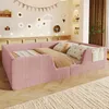 Elegantes Polsterbett mit Samtbezug, abnehmbaren Produktbild-Vorschau 5