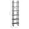Lagerregal Grau 60x30x210 cm Holzwerkstoff Produktbild-Vorschau 8
