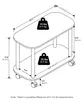 Furinno Turn-N-Tube Moderner ovaler Beistelltisch mit Produktbild-Vorschau 3