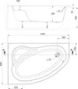 Badewanne Asymetrisch 85x150 cm mit Ablaufgarnitur und Produktbild-Vorschau 3