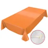 Tischdecke Wachstuch PVC abwaschbar Einfarbig Orange Produktbild-Vorschau 2