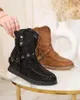 Royalfashion Schwarze Damenstiefel mit verstecktem Anker Produktbild-Vorschau 2