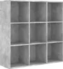 vidaXL Regál na knihy betonový šedý 98x29x97,5 cm Materiál Náhled obrázku produktu 1