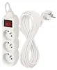 Prodlužovací kabel 7 m / 3 zásuvky / s vypínačem / bílý / PVC / 1 mm2 Produktbild-Vorschau