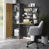 A modern home office setup with a desk, chair, and shelving unit. Náhľad obrázku produktu