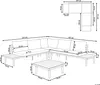 BELIANI Lounge Set Hellbraun Akazienholz 4-Teilig 5-Sitzer Produktbild-Vorschau 7