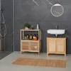 Półka łazienkowa Relaxdays, drewno orzechowe, wymiary: 86 x Podgląd zdjęcia produktu 2