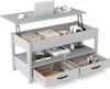 COSTWAY Table basse réglable en hauteur, Table basse avec Voir les images du produit 1