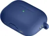 A dark blue silicone case for Apple AirPods Pro 2 is shown against a white background. Produktbild-Vorschau