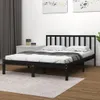 vidaXL Massivholzbett Schwarz Kiefer 200x200 cm -  Betten & Produktbild-Vorschau 2
