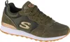 A side view of a green Skechers sneaker. Voir les images du produit
