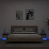 vidaXL Nočné stolíky s LED osvetlením 2 ks. Betónová sivá Náhľad obrázku produktu 1