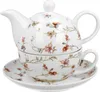 DUO FLORAL Tasse mit Teekanne SAFA New Bone China Porzellan Produktbild-Vorschau 2