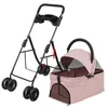 Hundebuggy Faltbar Jogger Katzenbuggy mit Netzfenstern Produktbild-Vorschau 3