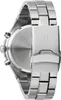 The back view of a silver metal watch with a metal band. Podgląd zdjęcia produktu