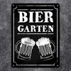 Biergarten Metallschild XL in 21x28 cm mit zwei Bierkrügen Produktbild-Vorschau 2