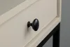 Elegante schwarze Möbelknöpfe aus Aluminium, rund, matt, Produktbild-Vorschau 2