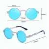 Sonnenbrille runde blaue Gläser Silber Retro Vintage Produktbild-Vorschau 7