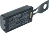 A black lithium-ion battery pack with a metal bracket attached. Produktbild-Vorschau