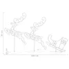 Weihnachtsdeko LED Rentiere & Schlitten Acryl 260x21x87 cm Produktbild-Vorschau 9