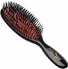 A black Mason Pearson hairbrush with orange bristles on a white background. Produktbild-Vorschau