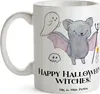 Mr. & Mrs. Panda Tasse Halloween Hexen - Weiß - Geschenk, Produktbild-Vorschau 3