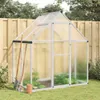 vidaXL Szklarnia z ramą fundamentową srebrna 169x114x195 cm Podgląd zdjęcia produktu 2