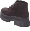 A single brown suede boot with a thick black sole, shown from the side and slightly from the back. Produktbild-Vorschau