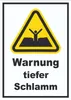 Schild Warnung tiefer Schlamm A4 Rückseite selbstklebend Produktbild-Vorschau 1